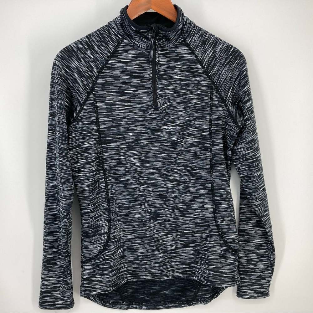 Mountain Warehouse Women's Size 8, Pullover, Quarter Zip, Mock Neck, Black White